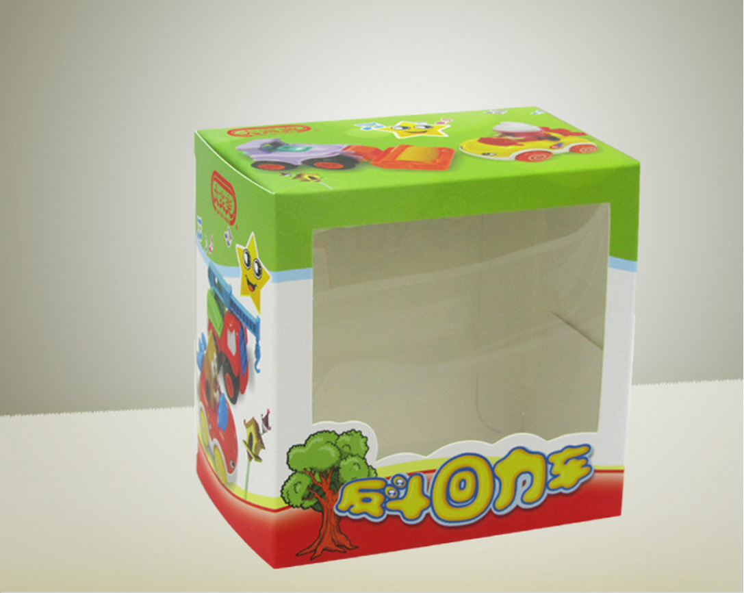 开窗pvc玩具盒 开窗彩盒 白卡 黑卡 金卡纸盒