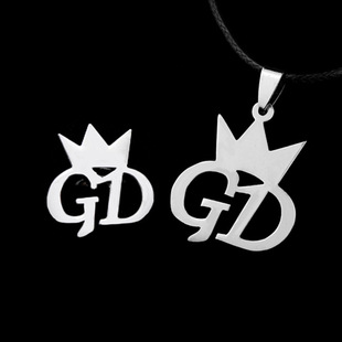 明星饰品批发 bigbang权志龙戒指 皇冠gd钛钢戒指 项链 一件代发