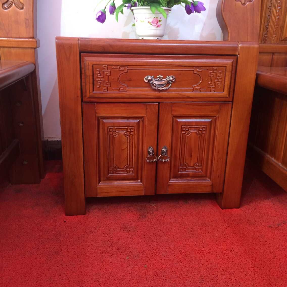 8m红玫瑰红榉色双人床红榉色高端双人床