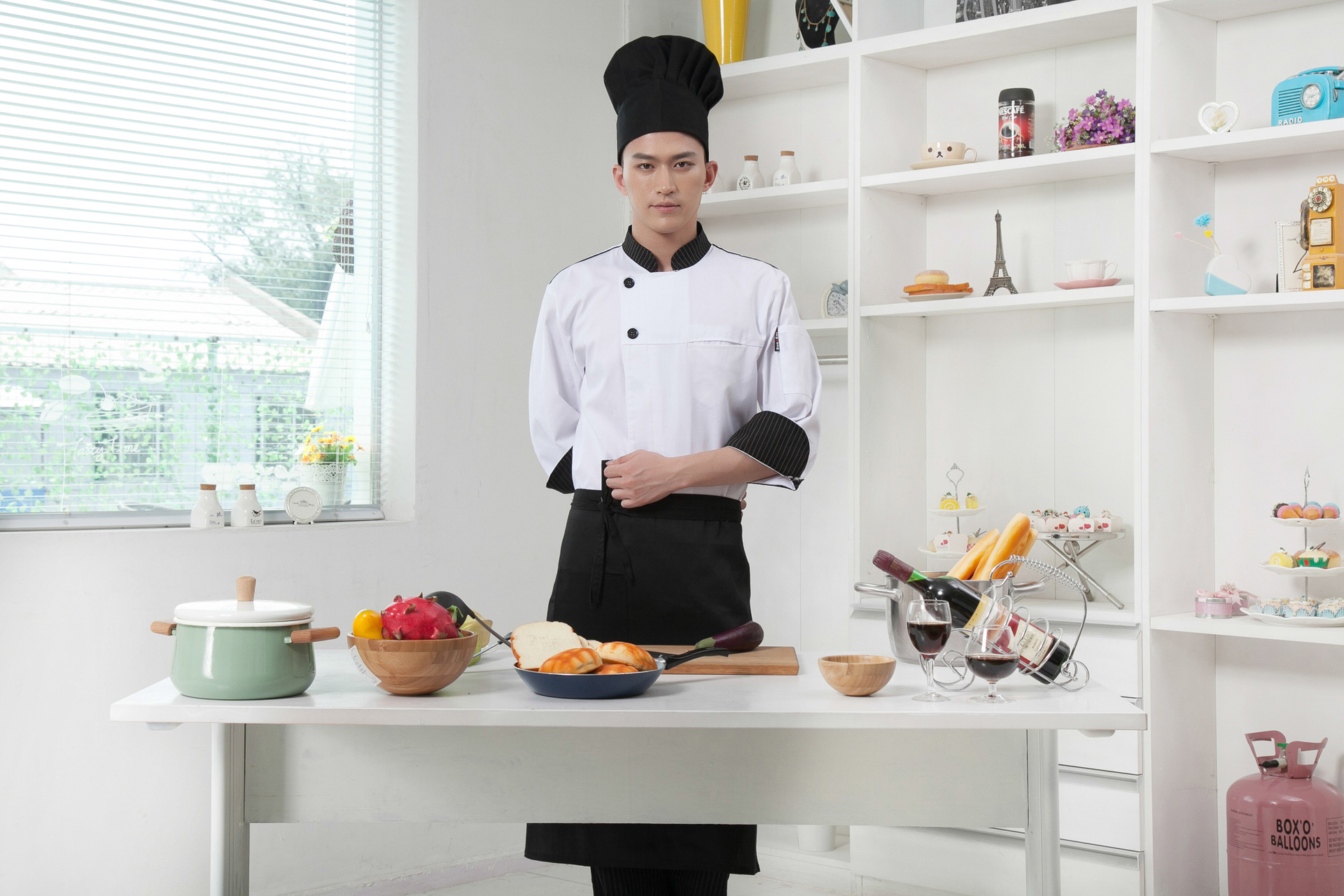 长袖工作服_酒店饭店厨师服 后厨工作服 秋冬款长袖 批发定做 - 阿里