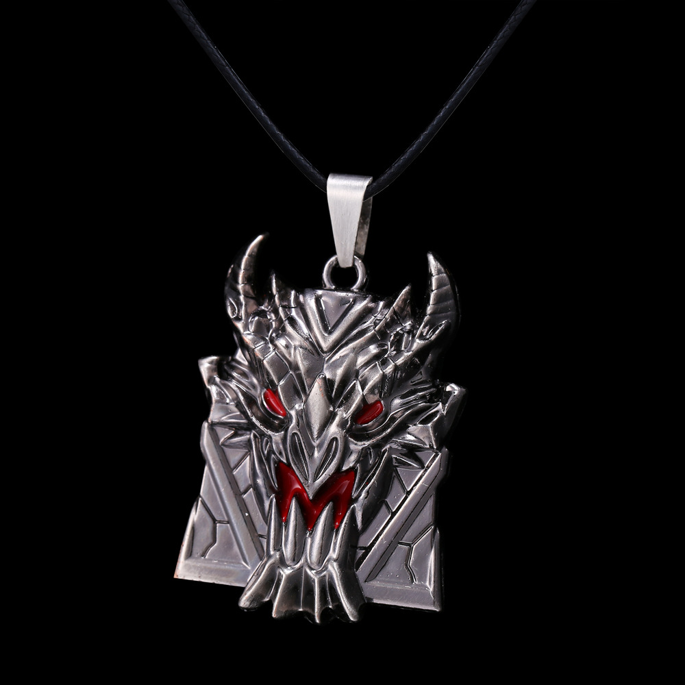 2015 新款英雄联盟 lol饰品布雷盾牌合金 项链男士批发 带包装盒