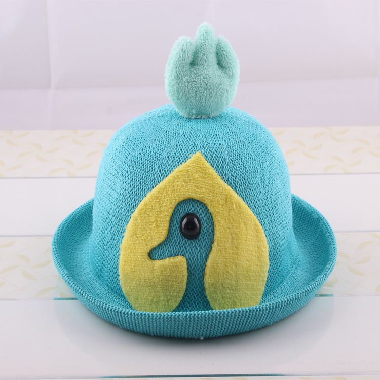 2015韩版新款天鹅帽子 儿童宝宝卡通遮阳帽女童沙滩帽太阳遮阳帽