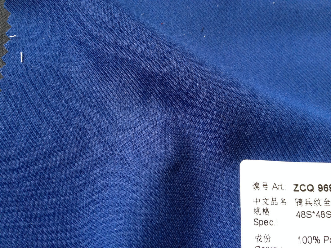 厂家出售 48s*48s骑兵斜全涤纱面料 各种全涤纱时装面料 9693q图片_66