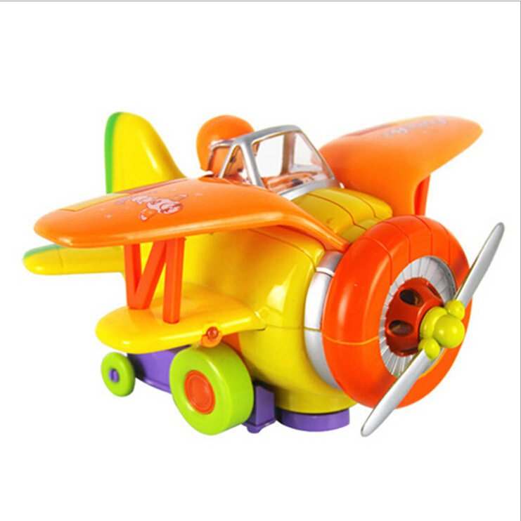 出口欧盟优代正品 卡通音乐小飞机灯光儿童电动玩具滑行飞机模型