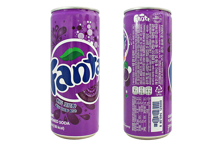韩国原装进口饮料果汁 fata芬达葡萄汽水碳酸饮料 250ml 30瓶/箱