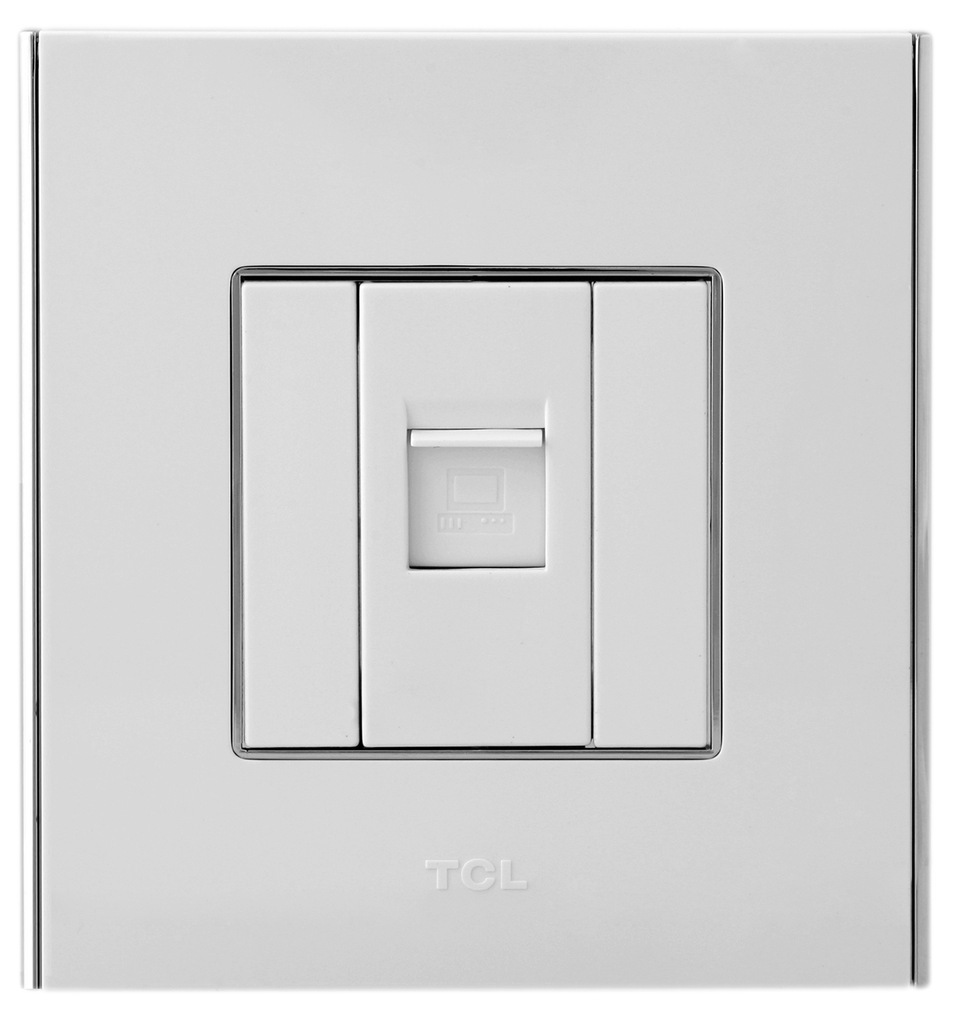 正品tcl开关插座a8系列一位电脑插座墙壁暗装插座面板郑州批发