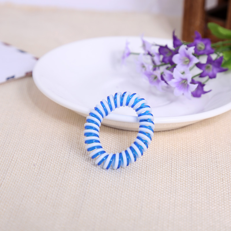 义乌韩版电话线塑料发圈 高弹力发圈头绳发饰糖果色发圈厂家批发
