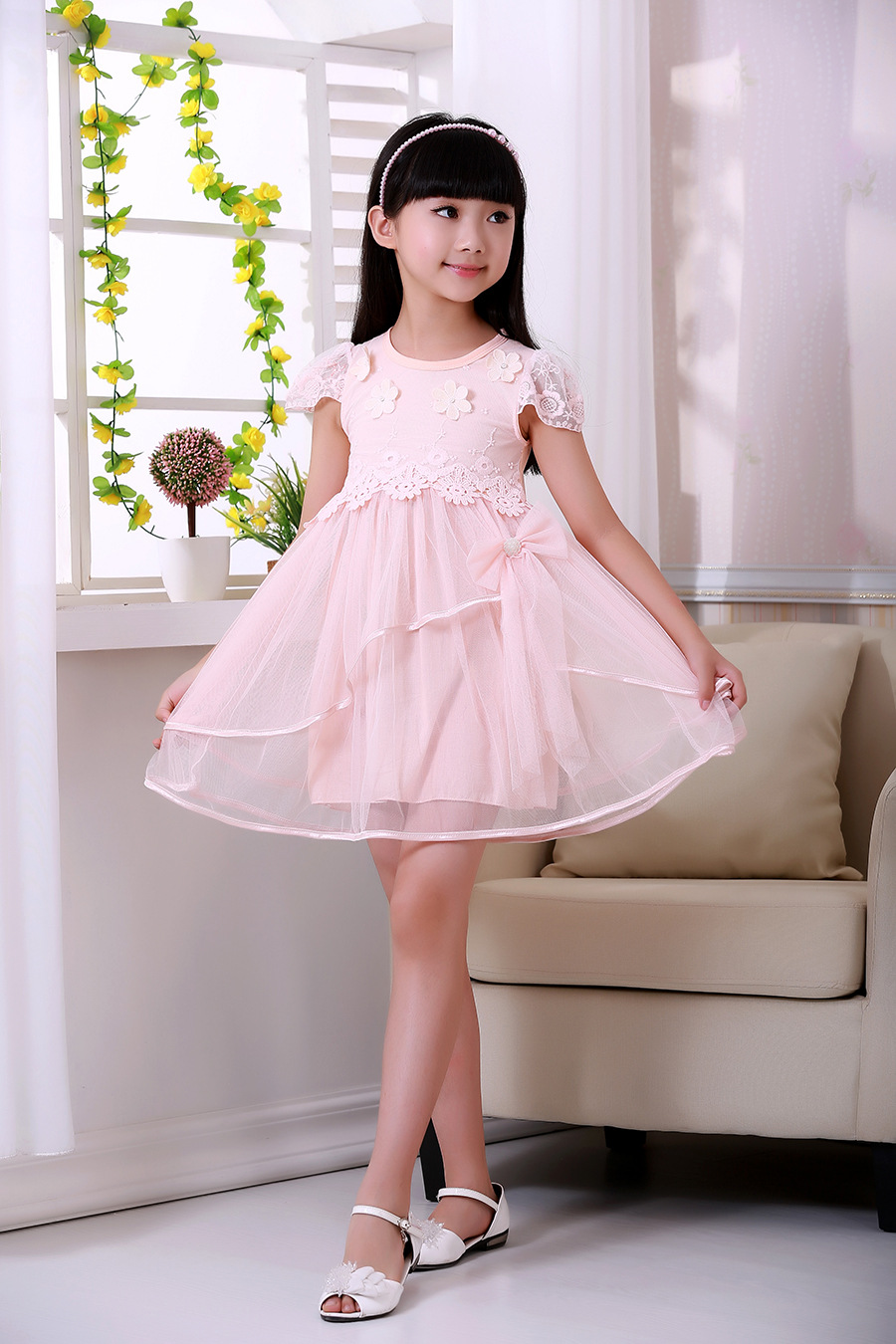 2015夏季童装 女童连衣裙 韩版童裙 中大女童裙 夏款童装 包邮