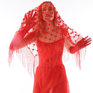 义乌小额批发婚庆用品新娘结婚红色盖头中式婚礼嫁妆蒙头纱巾新款