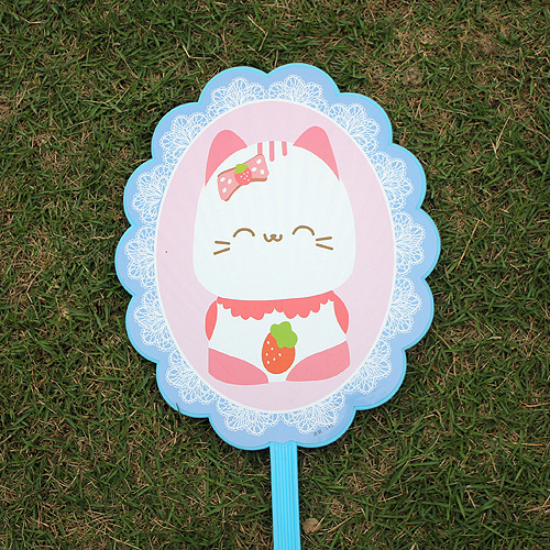 夏季清新手柄扇 卡通学生清凉扇子 韩版手摇扇 可爱塑料扇子925