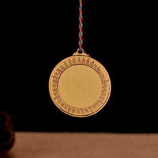 小准提镜吊坠挂件 铜准提镜挂饰 五色线准提镜 修准提法必备法宝