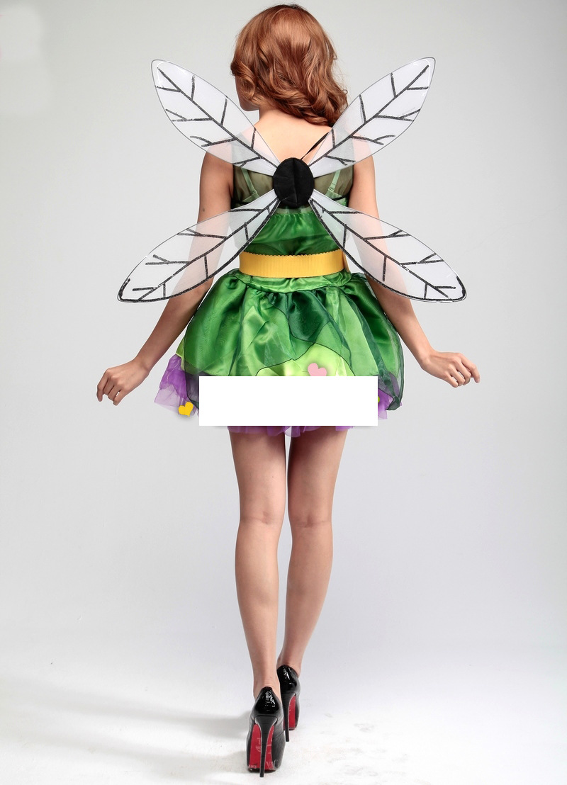 【希倍朦】绿色小精灵小蜻蜓动漫装万圣节服装 角色扮演万圣服