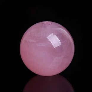 包邮6a纯天然 马达加斯加粉晶 粉水晶 圆珠 单颗 散珠 珠子 diy