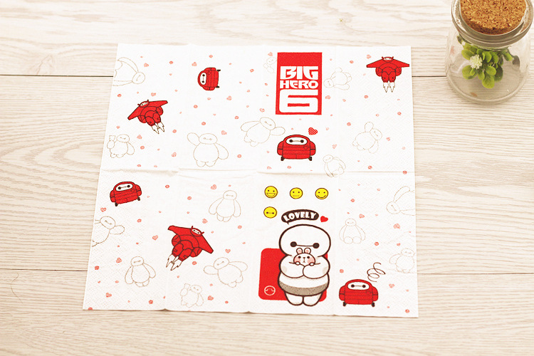 超能陆战队大白动漫周边餐巾纸卫生纸纸巾明星款单包cjz018