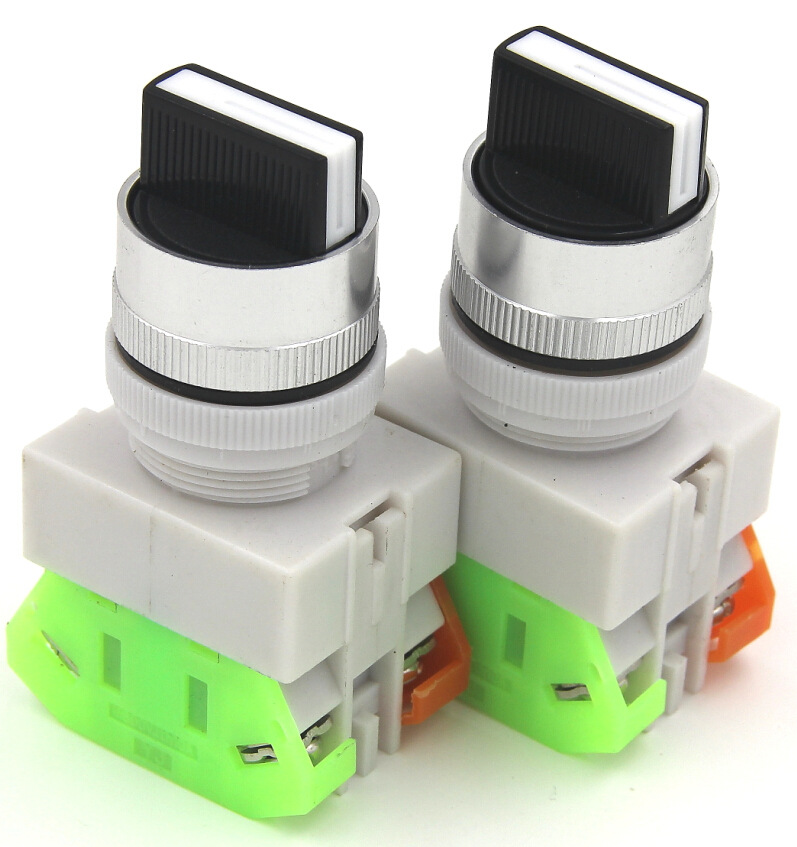 南京双科旋钮短柄或长柄自锁选择开关lay37-11x/21 两档22mm