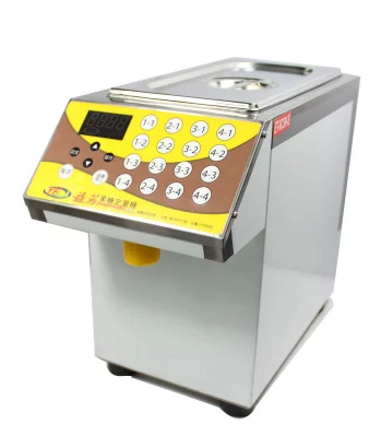 台湾益芳16格商用全自动不锈钢加温式果糖机奶茶专用果糖定量机器