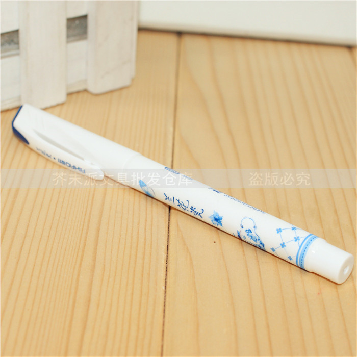 爱好文具批发 兰花瓷抽墨墨囊双用式钢笔 换囊钢笔 学生办公钢笔