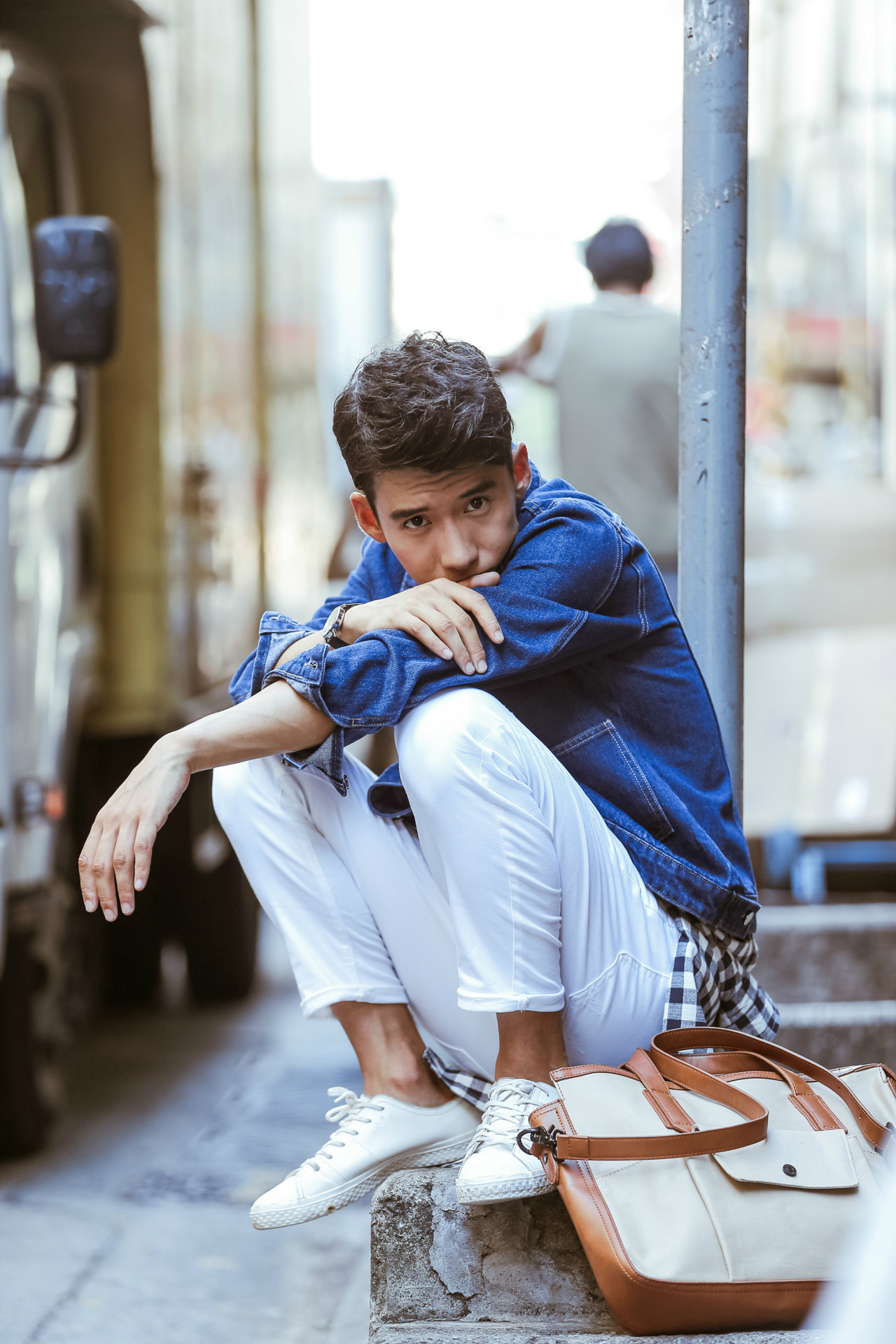 2015秋季新款男牛仔衣韩版简约日系潮男士夹克外套修身基本款男装