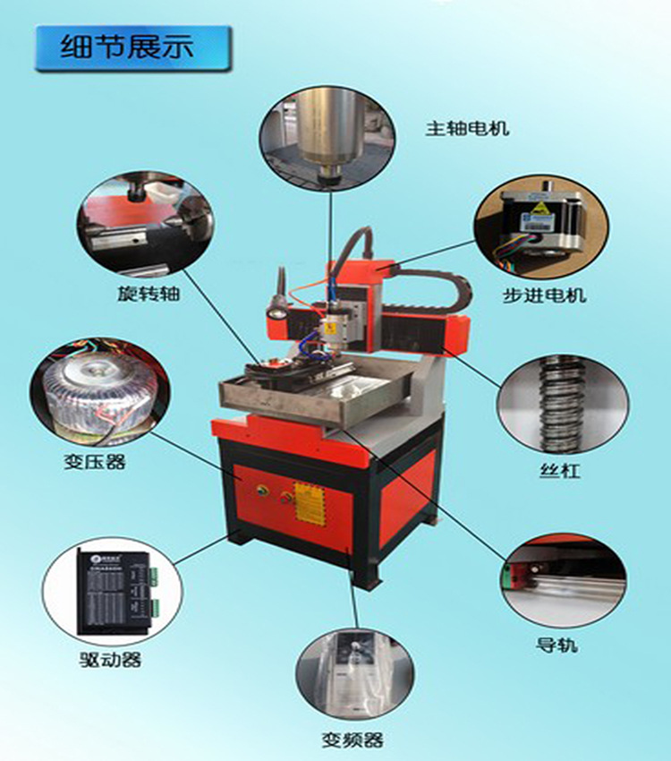 数控三维雕刻机 小型立体木材雕刻机 四轴联动玉石/石材/木工