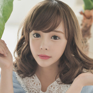 假发女梨花头短发斜刘海短卷发型蓬松修脸时尚女士圆脸假头发套