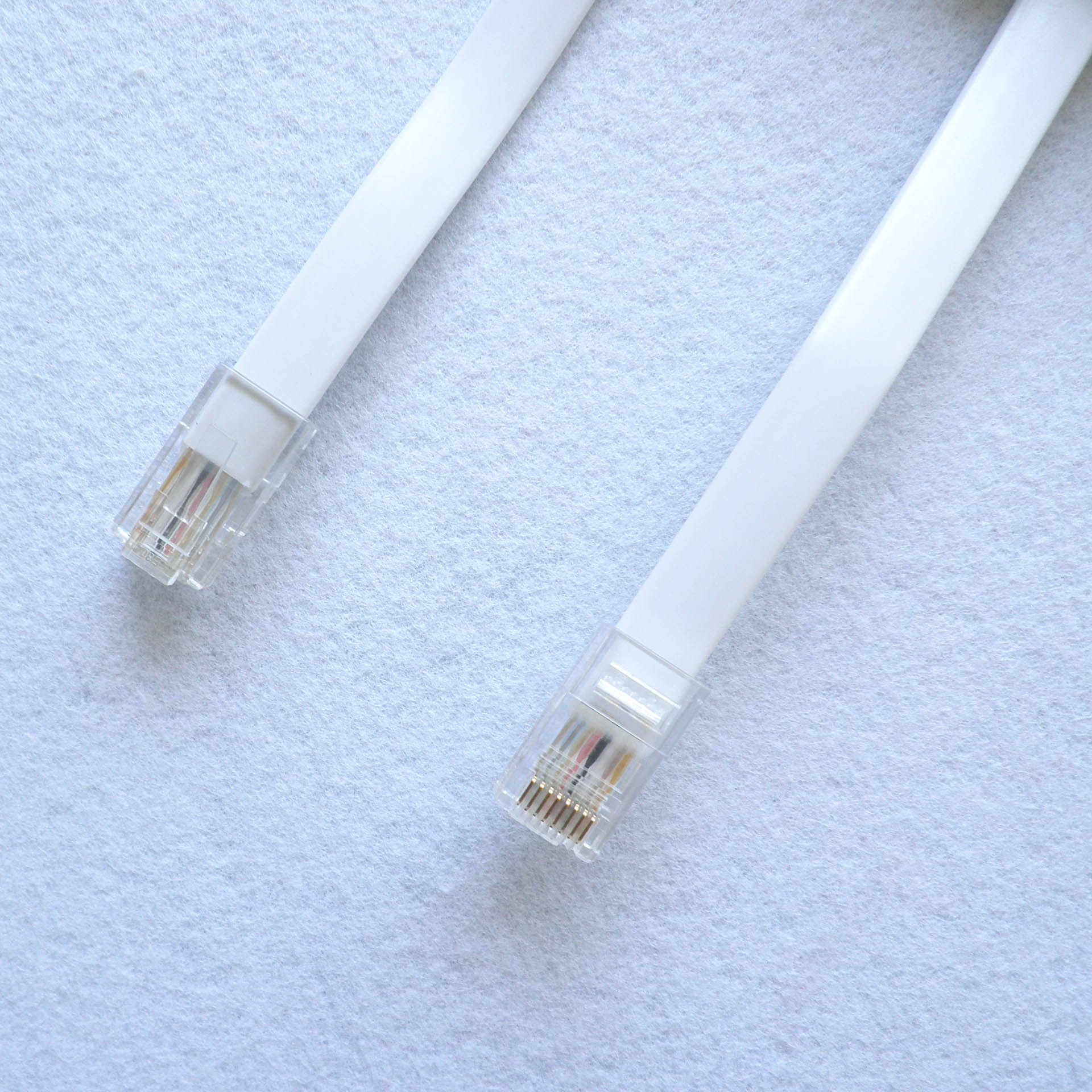 厂家定制四芯电话线 rj11水晶头电话线