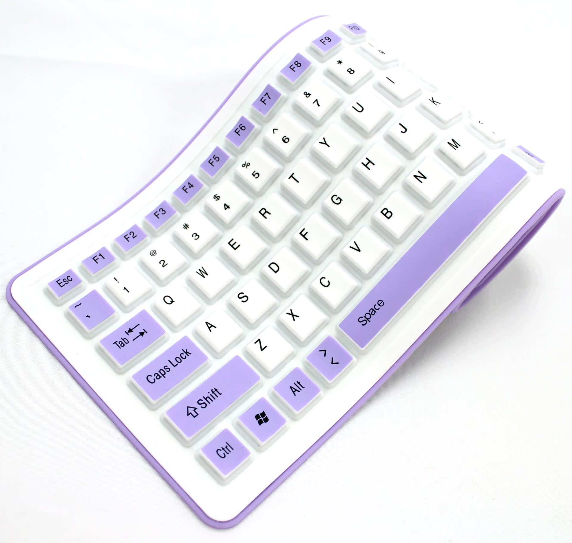 防水折叠软键盘 便携键盘 无声静音硅胶usb有线键盘 笔记本软键盘