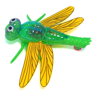 【澄海小玩具礼品批发】热销昆虫玩具灯光拉线蜻蜓 可装糖玩具