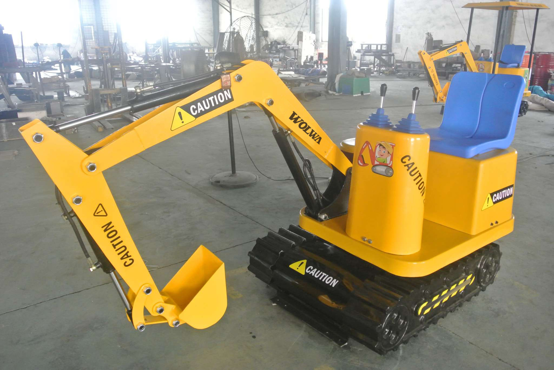 360度旋转双人儿童挖掘机 开发儿童智力 山东沃尔华热销产品