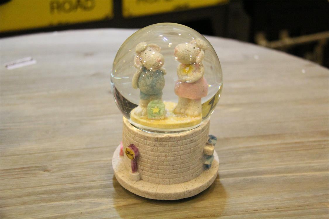 淘宝热销款 可爱动物音乐盒水晶球摆件礼品 家居装饰工艺品