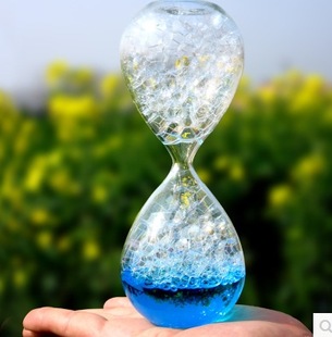 圣诞七夕节日水滴形泡泡沙漏创意生日家居礼品摆件玻璃工艺品