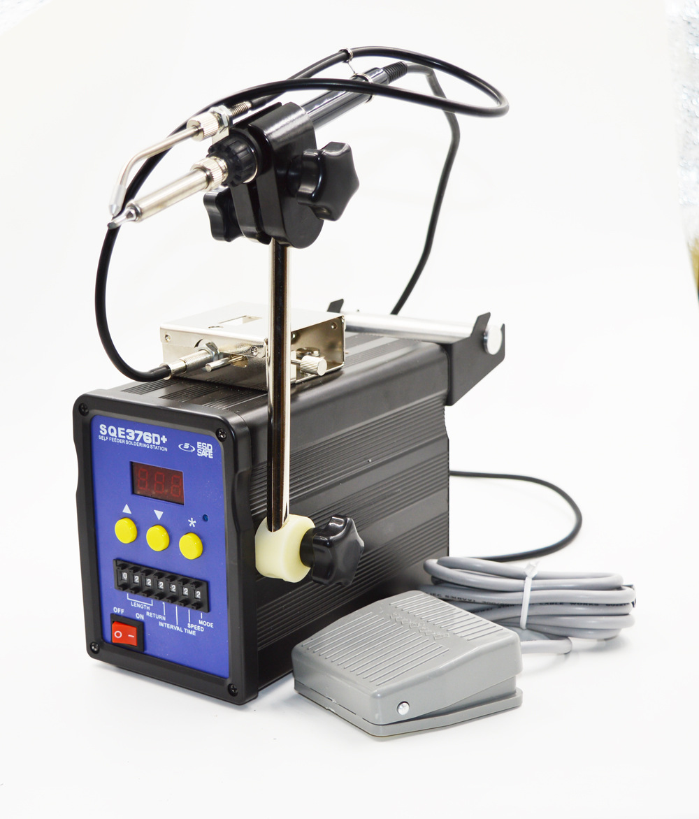 厂家直销 376d热风枪焊台 90w高频自动送锡焊台
