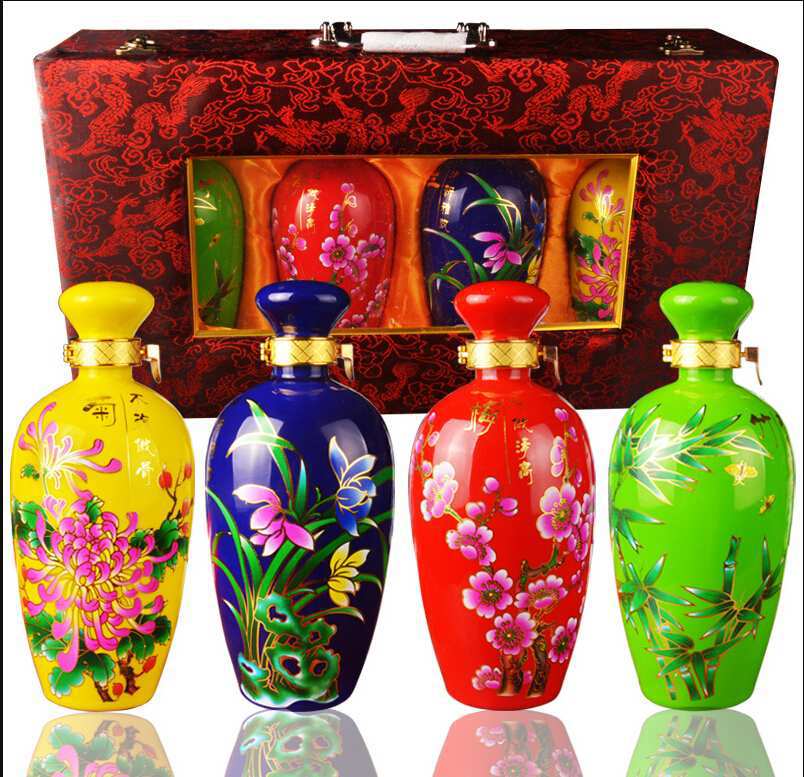 一斤装旗袍美女陶瓷酒瓶 景德镇陶瓷酒瓶组合套装 高档艺术酒瓶