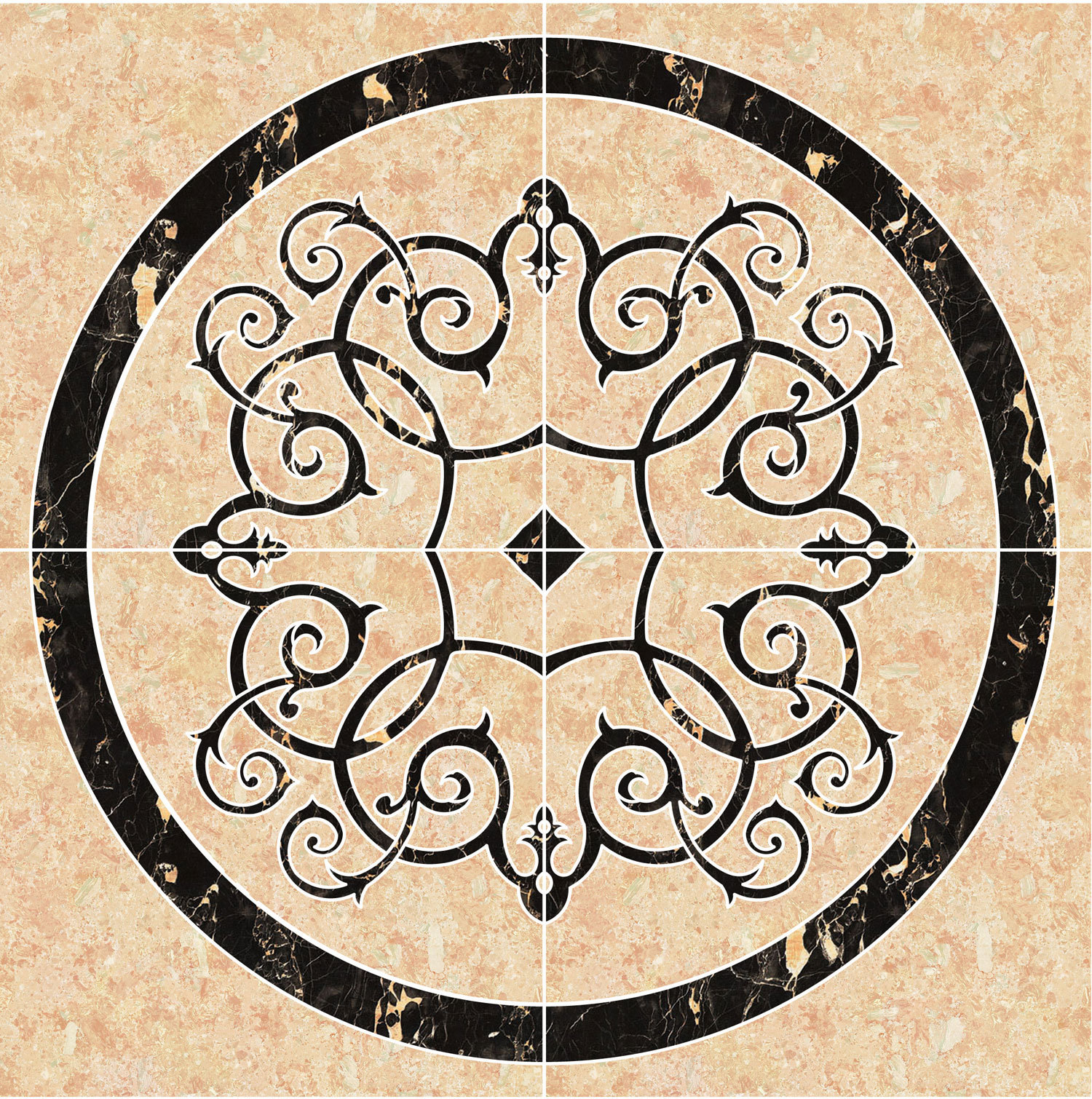 瓷砖拼花 瓷砖 地面 客厅 拼花砖 诺贝尔瓷砖 优质供应