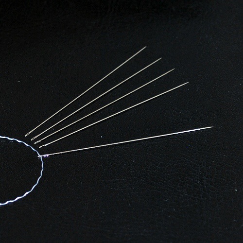 穿珠针 diy手工饰品配件 十字绣穿针 天然石穿引针 石榴石散珠