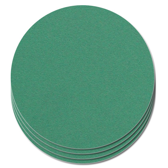 厂家直销左米绿色圆片纸 抛光打磨砂纸 150mm水磨植绒砂纸