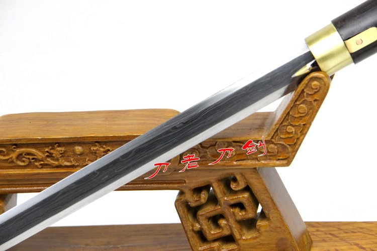 云南大理白族自治州龙泉宝剑拐杖剑手杖剑圆头黑檀木铜装剑登山剑礼品