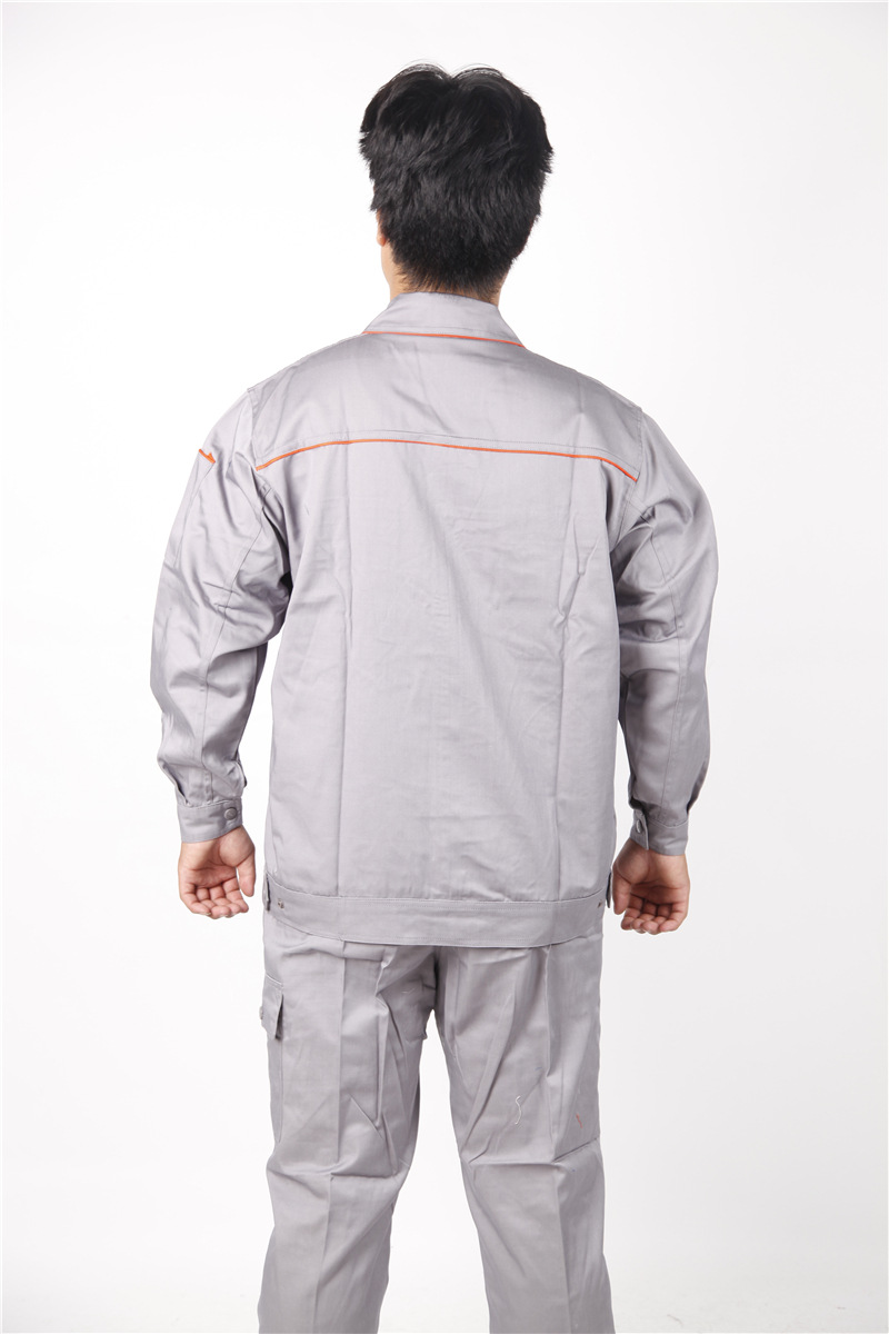 汽修/工厂/户外作业/电焊工全工艺水洗浅灰色劳保工作服 直销批发