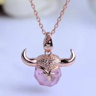 新款时尚金牛座项链 星座小礼物饰品吊坠 广州番禺大型珠宝加工厂