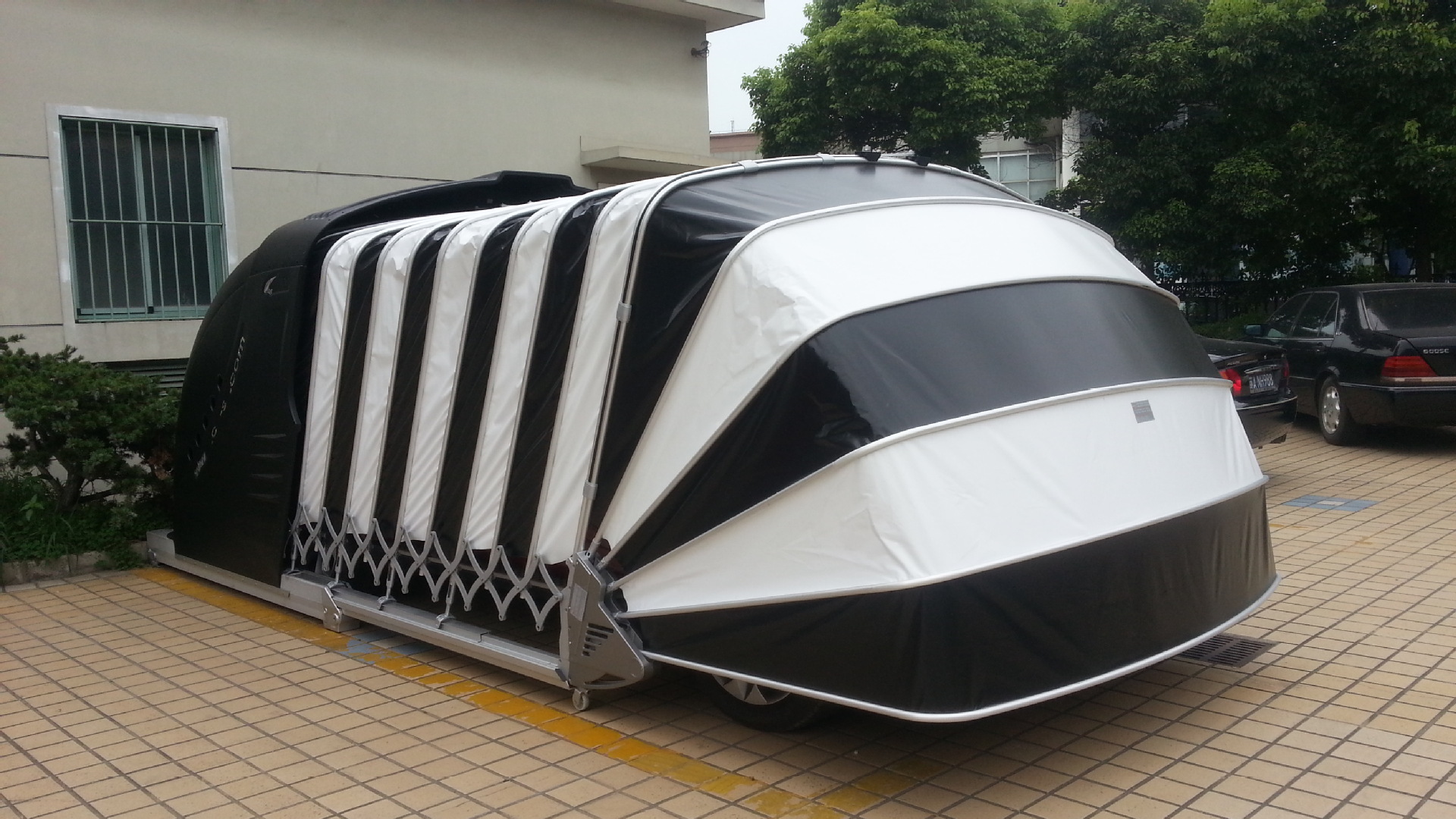 赛帝车棚推出的移动车库,5大优点,解决所有户外停车困惑!