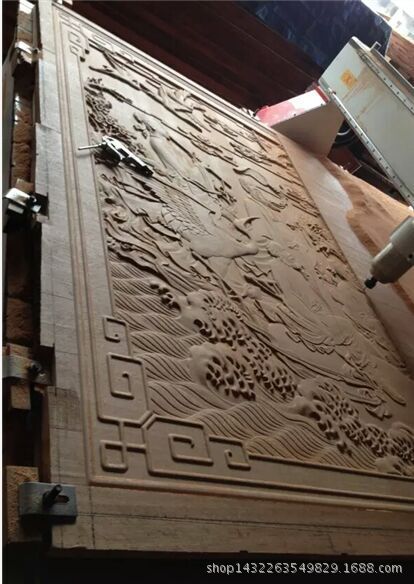 数控气动三头自动换刀橱柜门、衣柜门专用木工雕刻机 1325雕