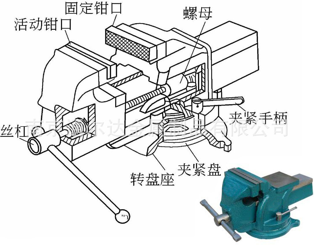台虎钳零件图钳身图片