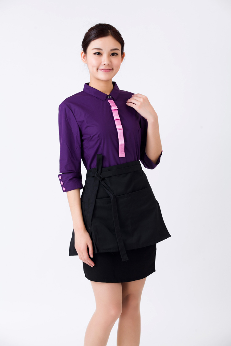 酒店工作服夏装女餐厅饭店火锅店服务员工作服短袖餐饮服务员服装