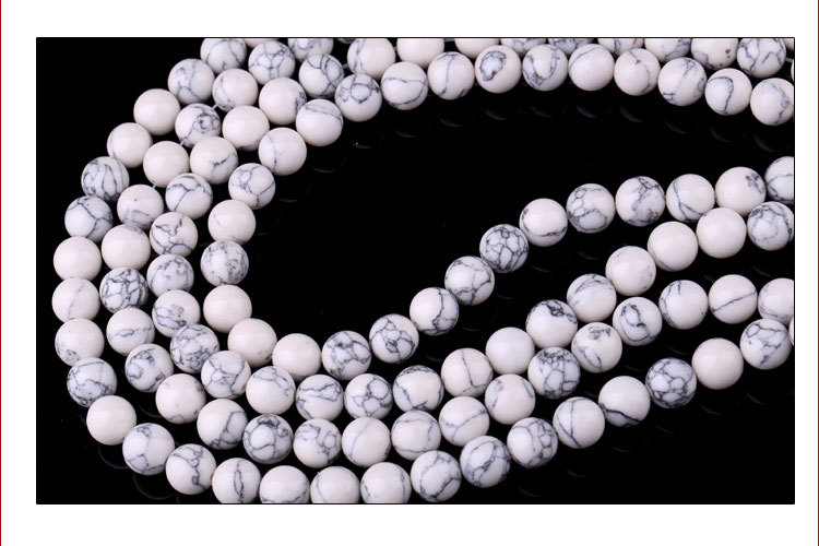 diy手工配件批发 合成 白松石散珠 圆珠批发 白松石半成品