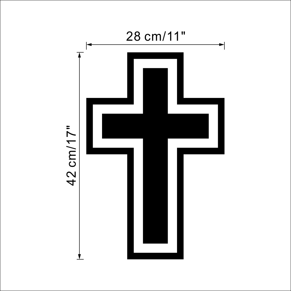 zy8505新款外贸精雕十字架客厅背景墙贴纸批发防水可移除