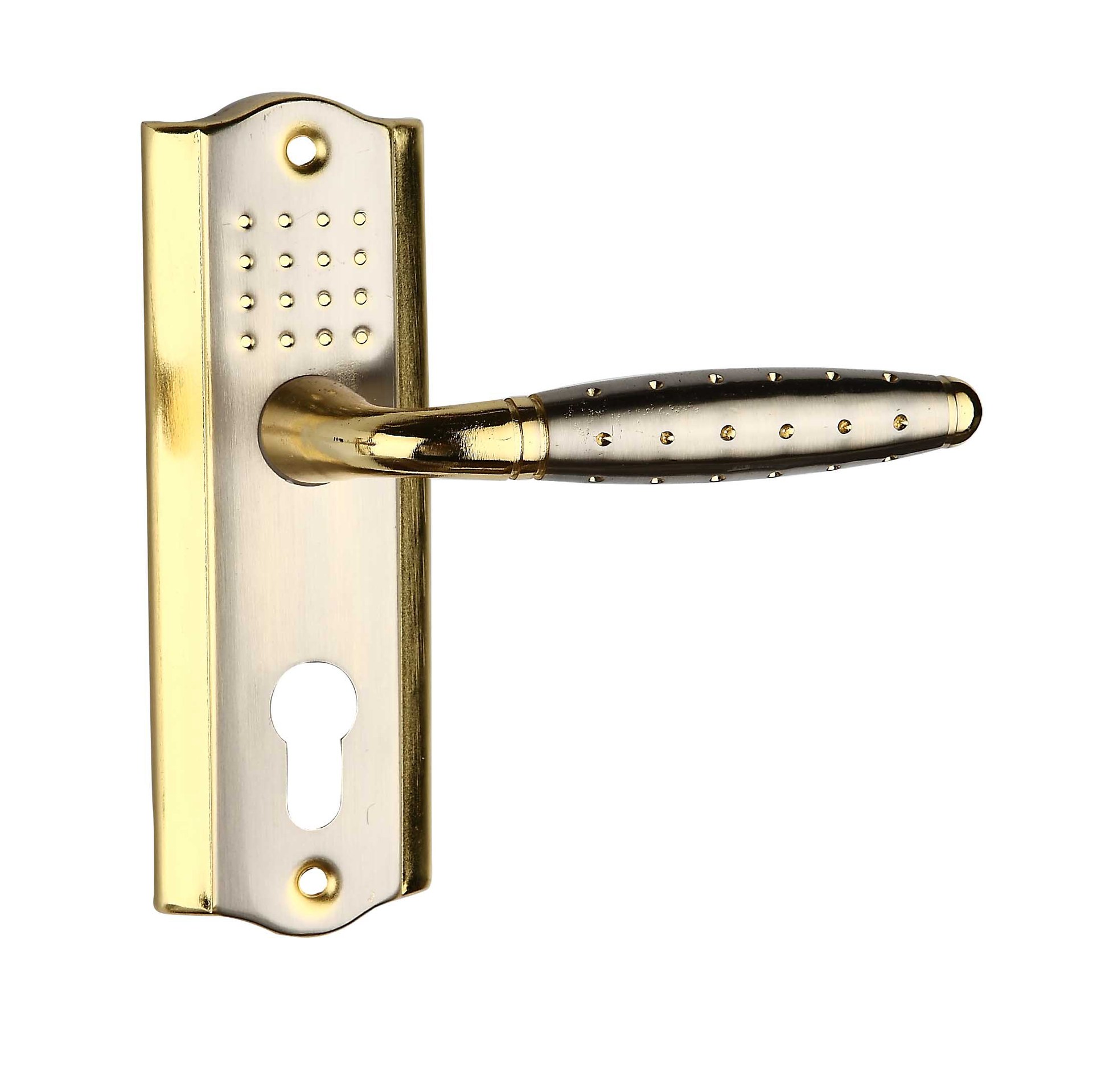 【shuangli】实心铁把手 带点门把手 外贸门锁 中东 俄罗斯市场