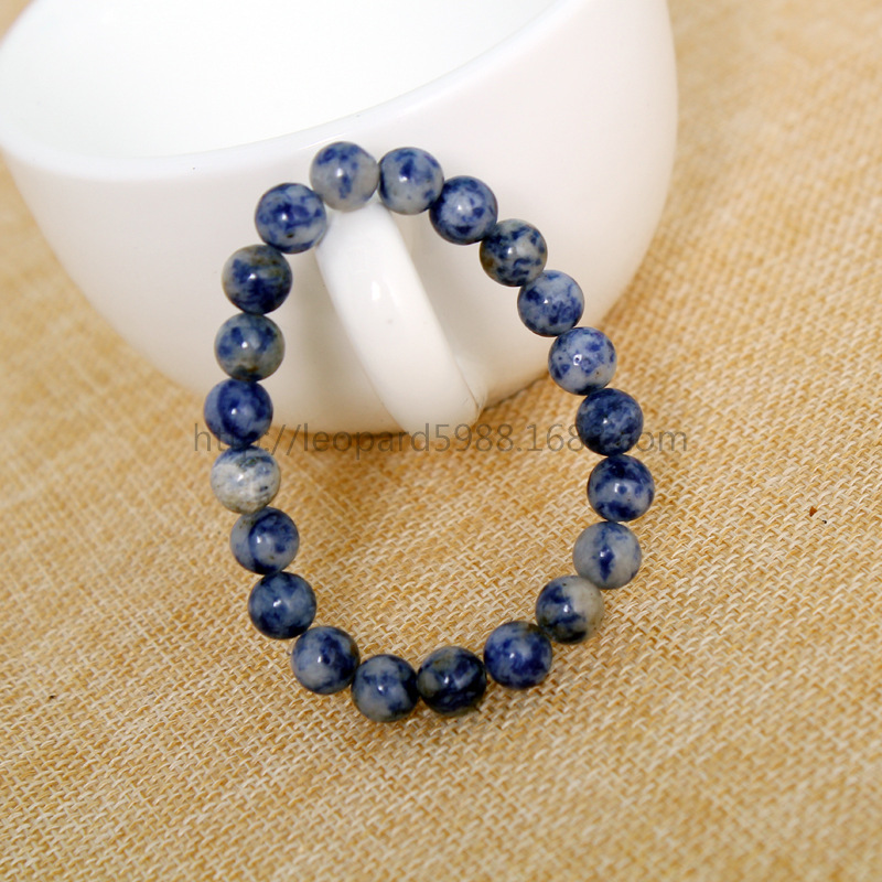浙江金华2015新蓝纹石手链时尚财运之石保健养生防辐射手串男女情侣款