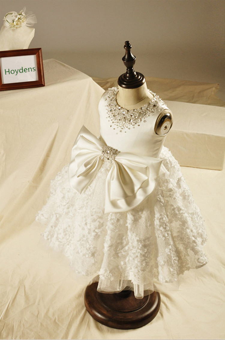 厂家2015女孩走秀蕾丝蝴蝶结裙儿童礼服女童生日宴会蓬蓬晚礼服