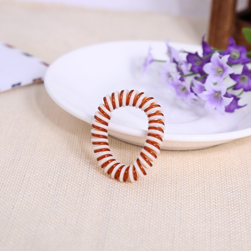 义乌韩版电话线塑料发圈 高弹力发圈头绳发饰糖果色发圈厂家批发