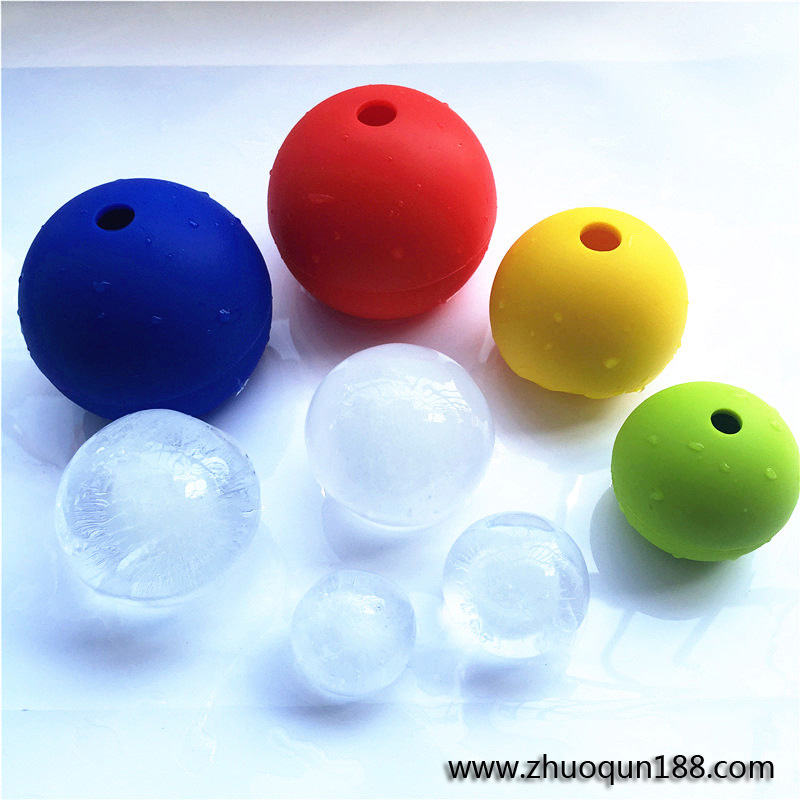 圆球硅胶制冰器生产厂家 现货批发外径75毫米硅胶大冰球