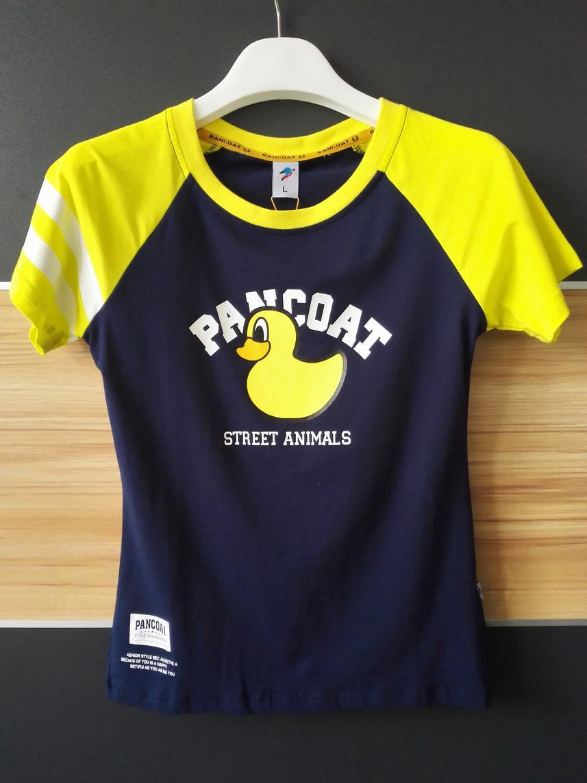 pancoat大黄鸭t恤 2015夏装新款 纯棉插肩t恤 地摊夜市品牌特卖